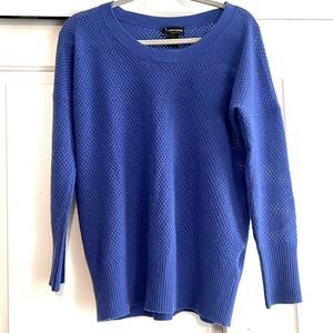 C by Bloomingdale’s 2ply Cashmere pull-on Sweater Open Weave knit oversize